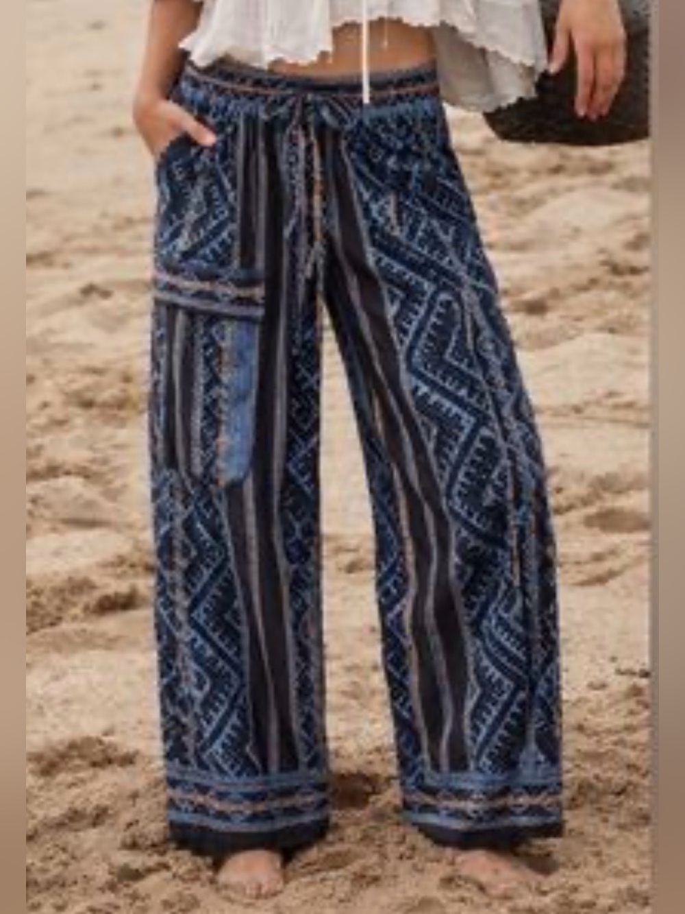 Free People Movement Size S • Blue Wide Leg Hike Pants.